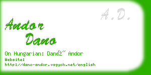 andor dano business card